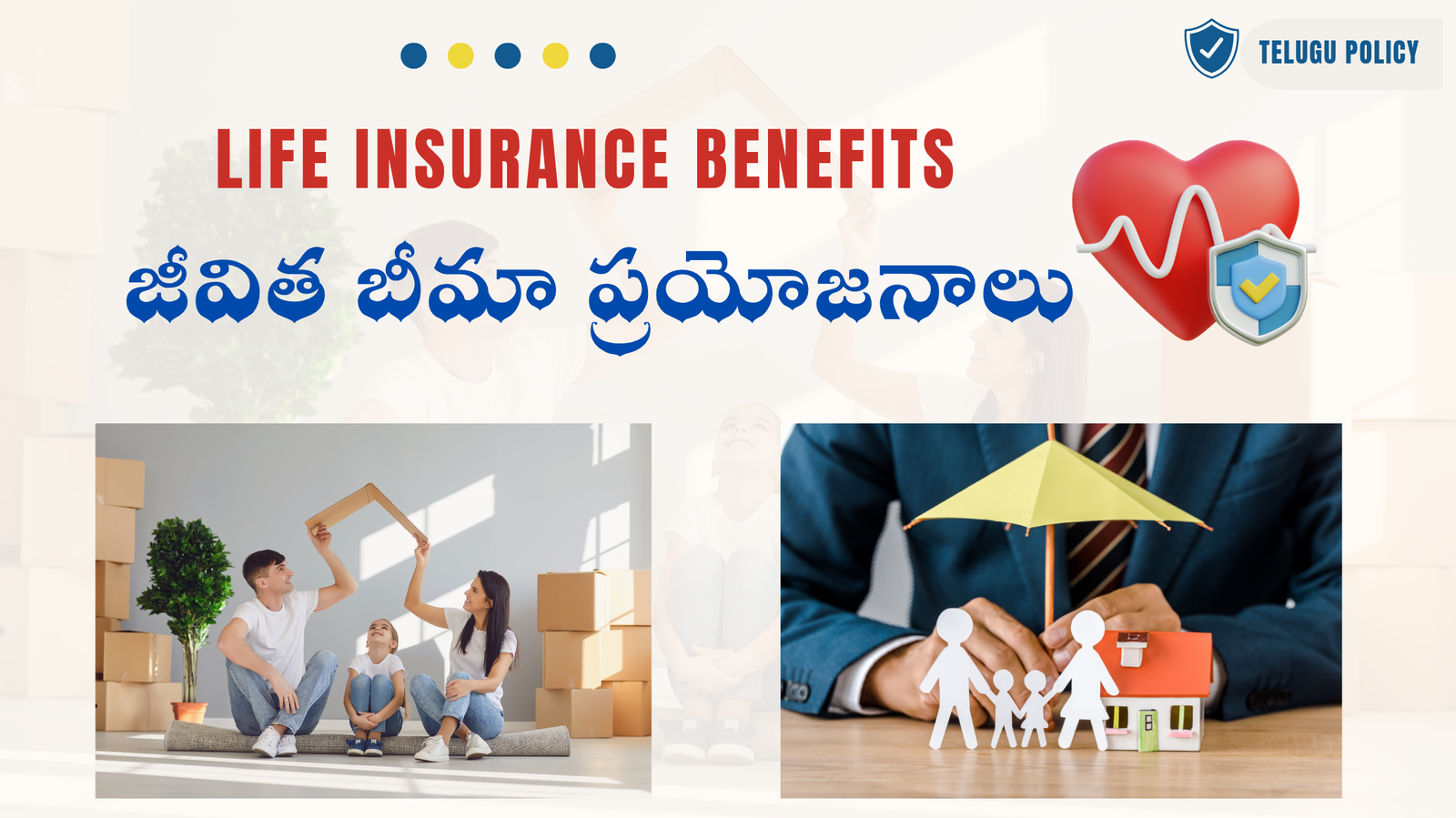 Infographic explaining life insurance benefits, including financial security for loved ones, debt coverage, income replacement, and funeral expenses. Happy family sitting together outdoors, symbolizing protection and financial security provided by life insurance benefits.