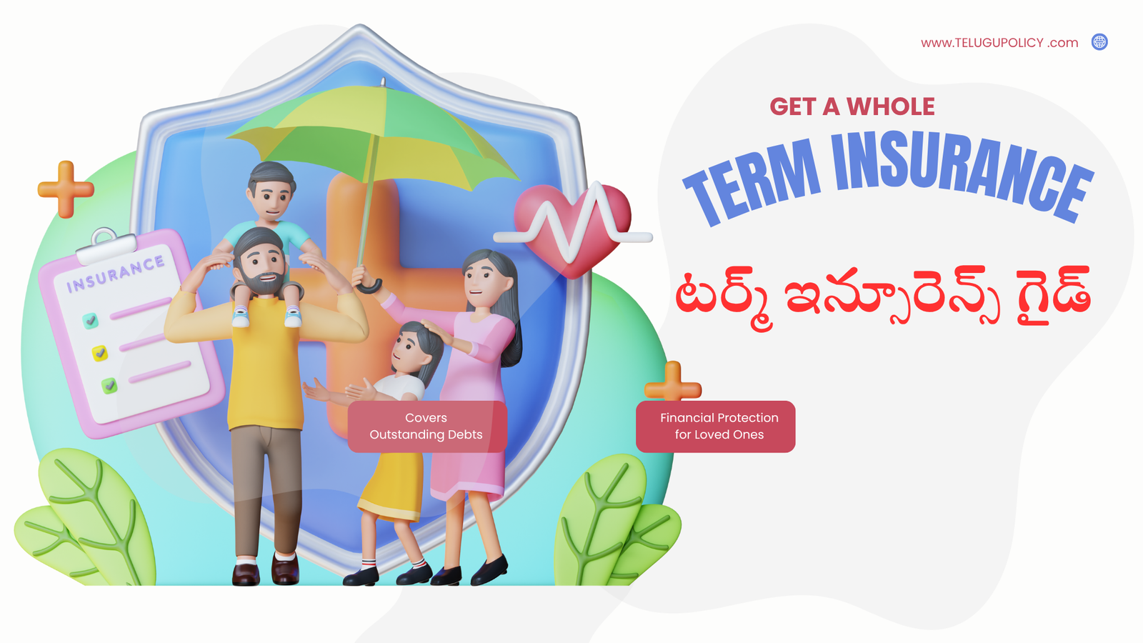 Term insurance plan illustration showing affordable life cover, financial protection for family, and high sum assured benefits Infographic explaining term insurance benefits, low premiums, and family financial security." "Term life insurance diagram highlighting death benefit, income protection, and tax advantages." "Visual of term insurance policy features including affordable premiums and large coverage amount for family safety